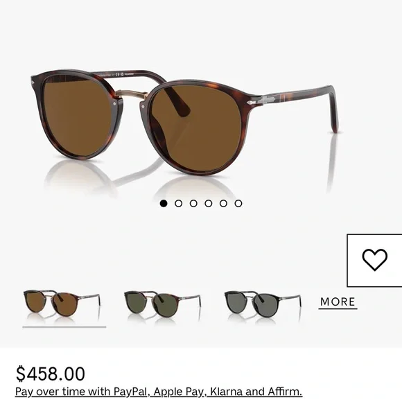 Persol polarized typewriter evolution sunglasses in tortoise. Unisex Persol PO3210S L (51 - 21) with Green lenses and Tortoise  main image 4